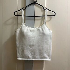 Lululemon Athletica White Ribbed Camisole